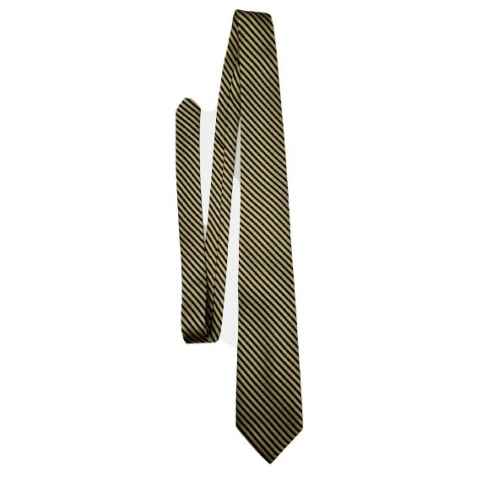 Bruno Piatelli Roma Italy Mens Hand-Made Striped Silk Tie 3.5x60" Yellow Black